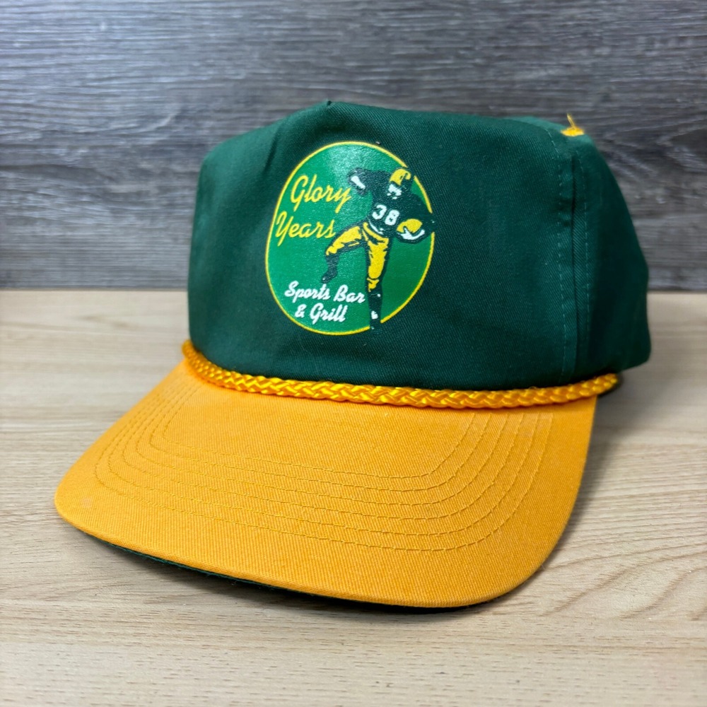 Glory Years Hat Cap Snap Back Green Sports Bar & Grill Football Adjustable - Picture 1 of 10